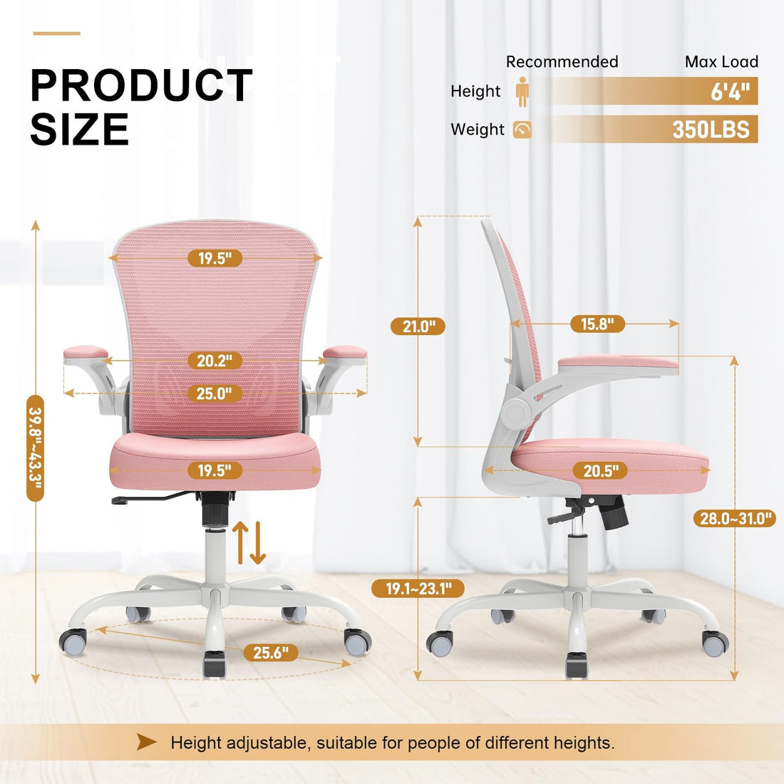 High Back Mesh Office Chair, Ergonomic