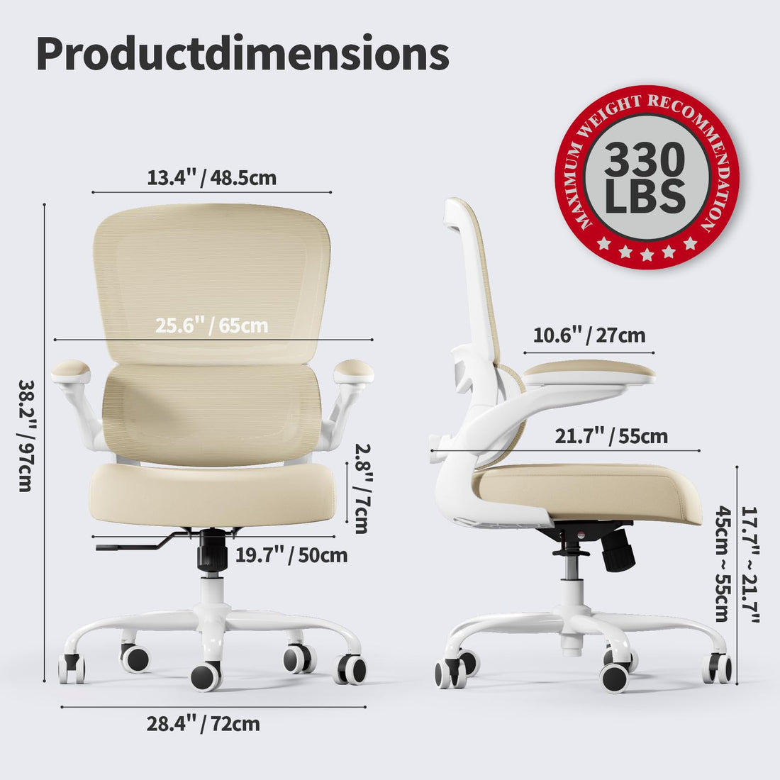 TRALT Ergonomic Mesh Office Chair, Black