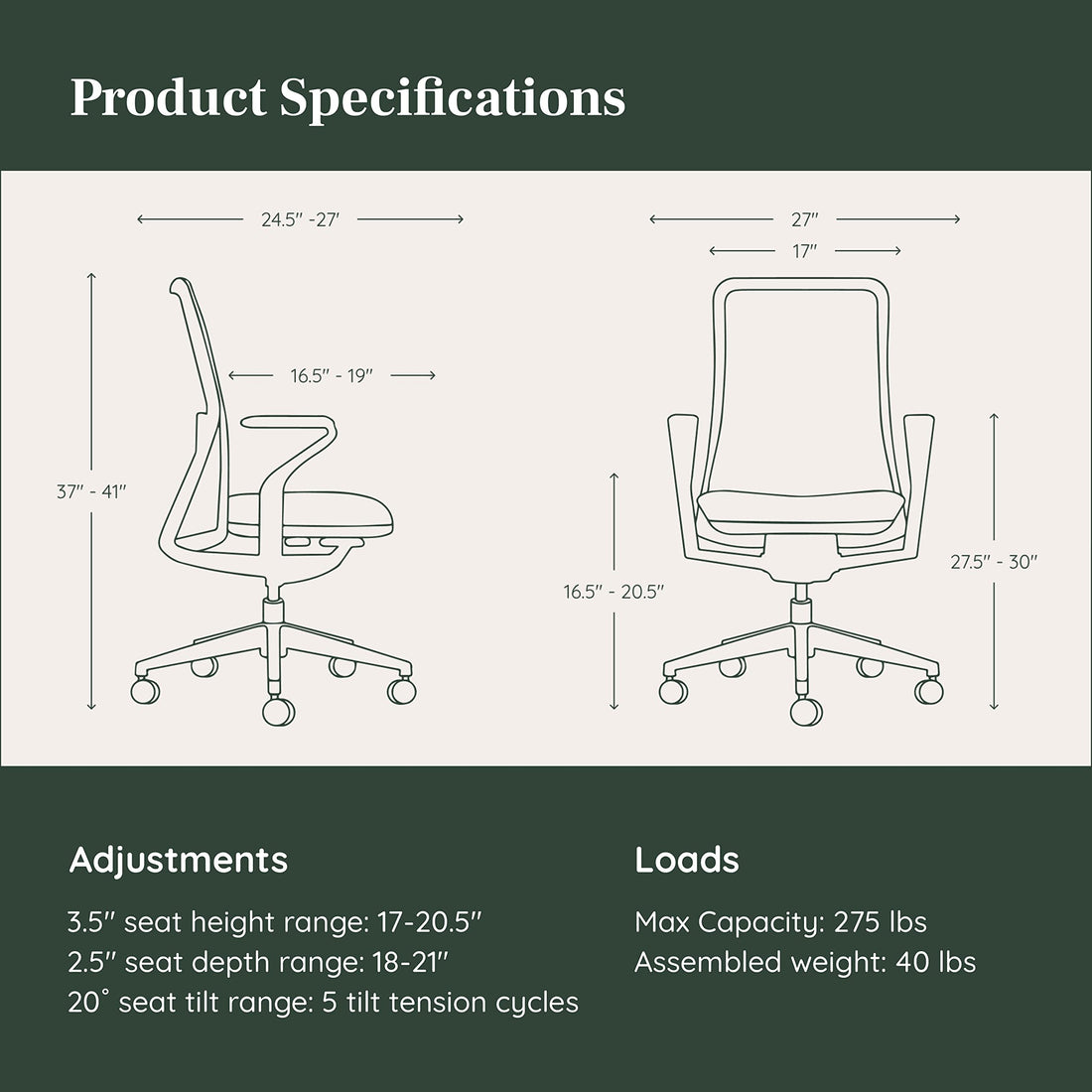 Branch Verve Executive Office Chair, Coral