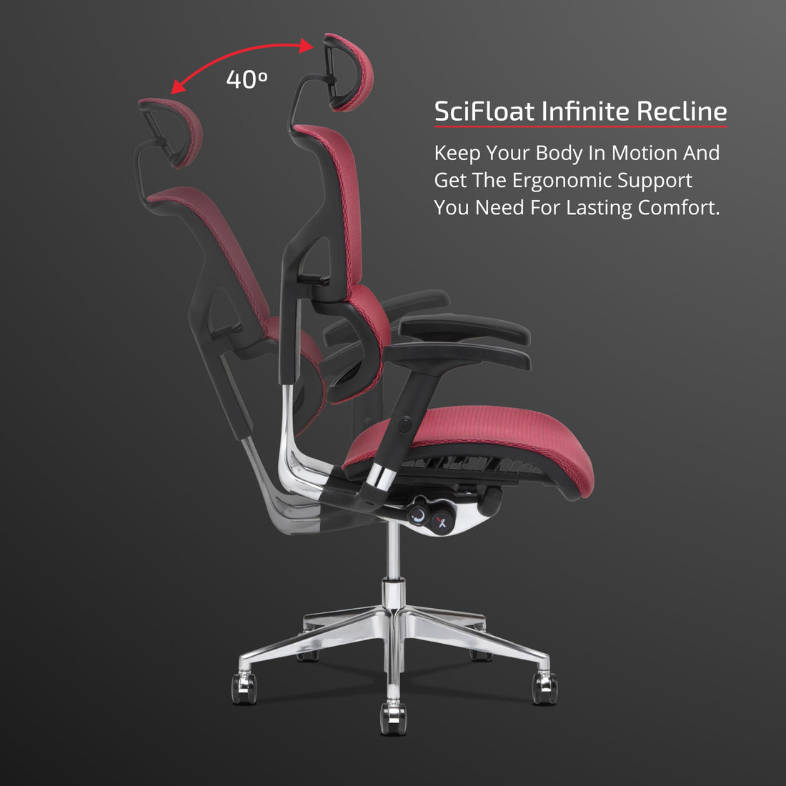 X-Chair X2 Ergonomic Task Chair, Black Mesh