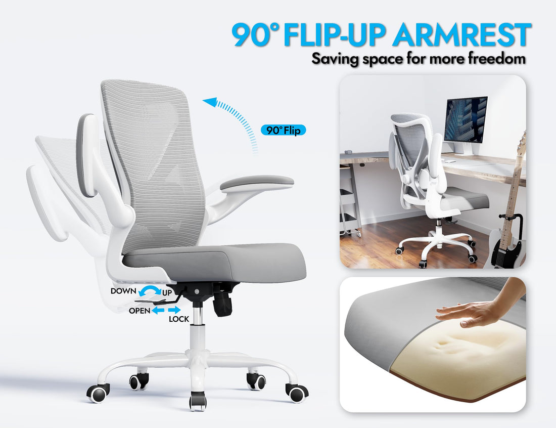 Ergonomic Office Chair, Grey Gold