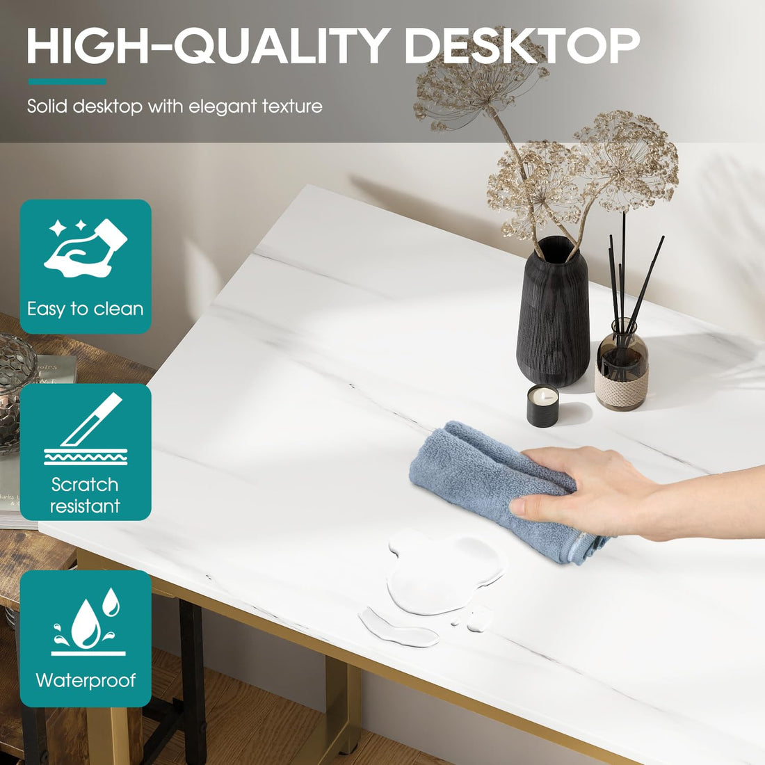 BestOffice 32" Modern Computer Desk, Black