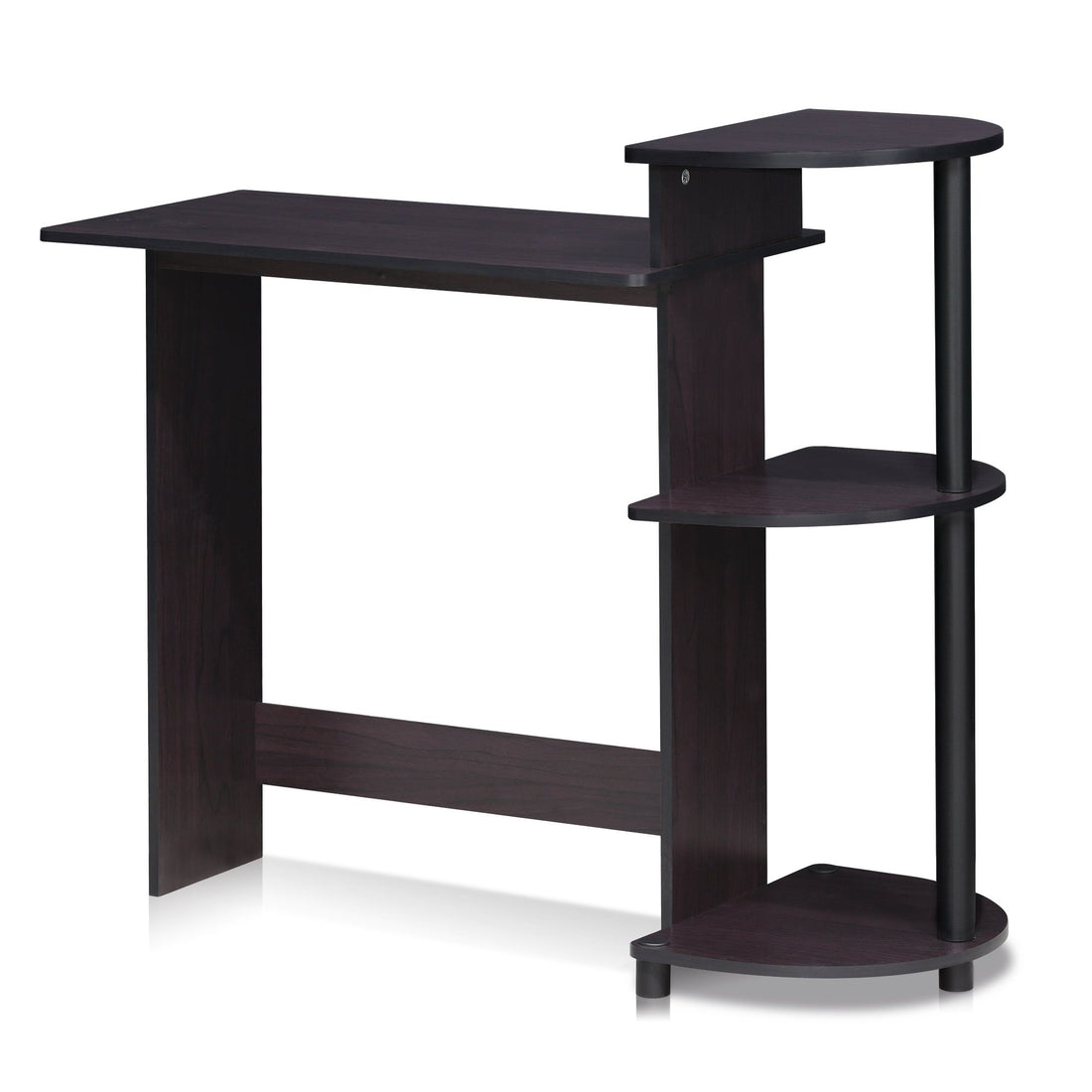 Furinno Compact Computer Desk, Walnut/Black