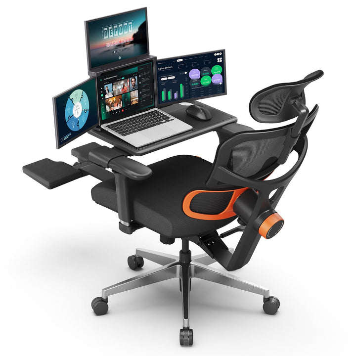 Newtral Ergonomic Office Chair with Footrest, Gray