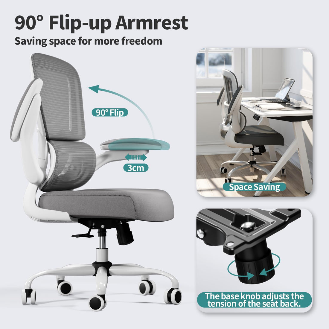 TRALT Ergonomic Mesh Office Chair, Black