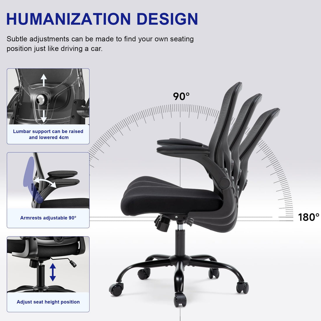 Ergonomic Mesh Office Chair, Grey
