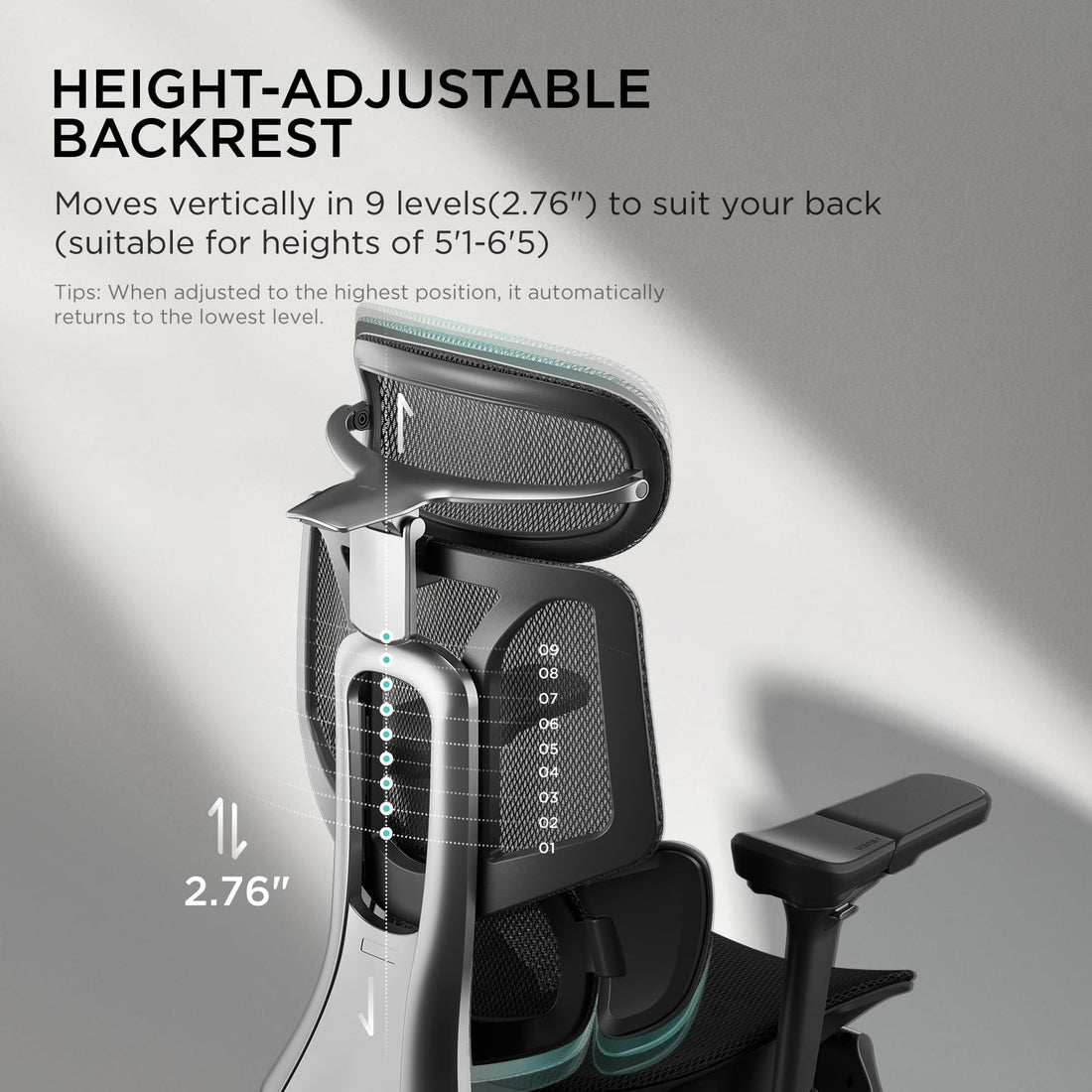 Hbada E3 Pro Ergonomic Office Chair, Grey