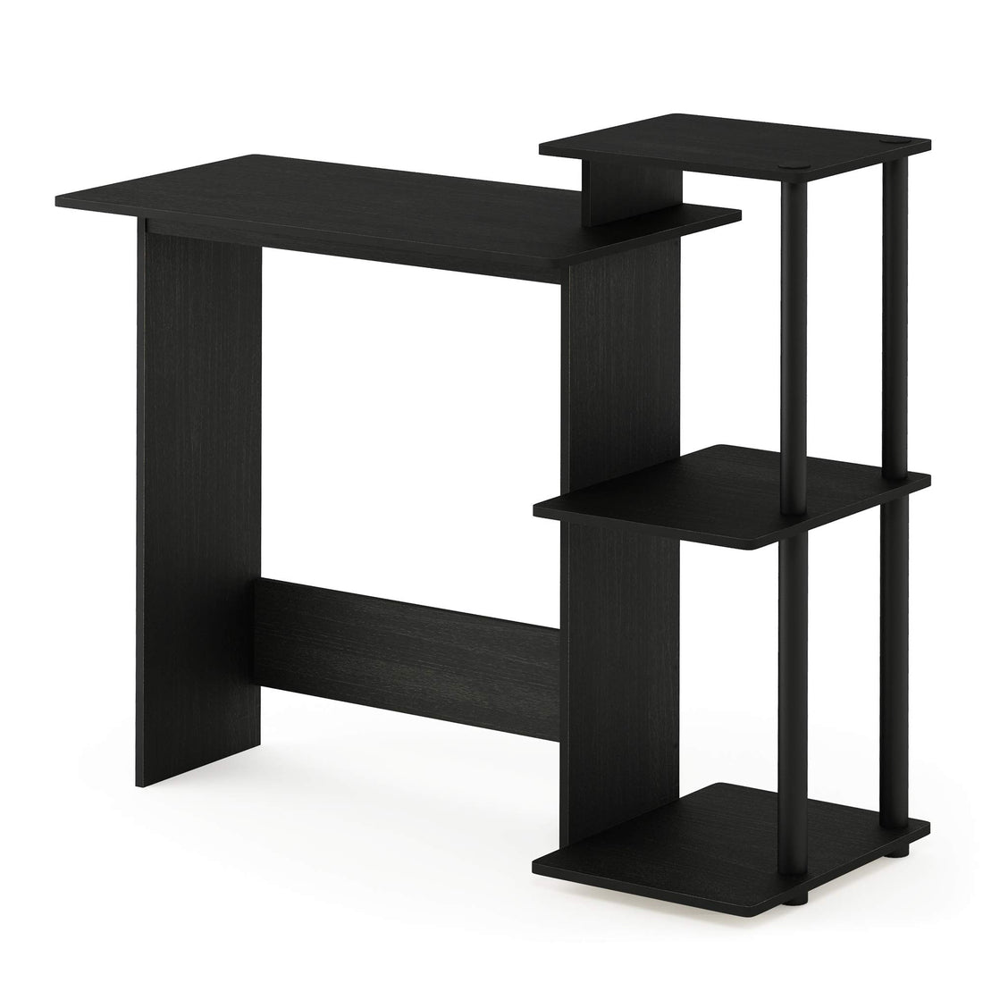 Furinno Compact Computer Desk, Walnut/Black