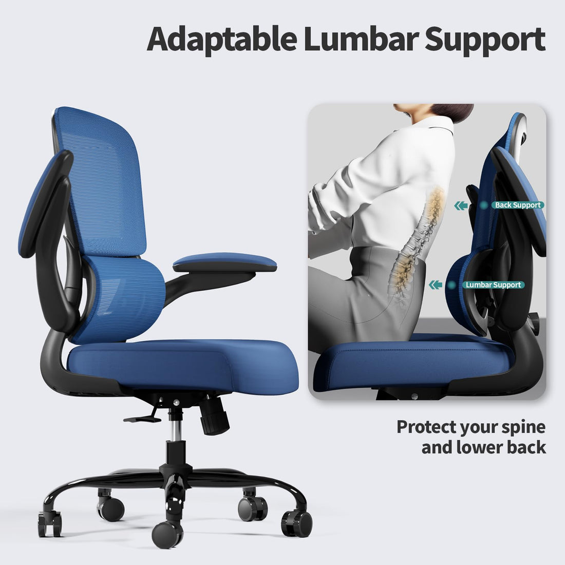 TRALT Ergonomic Mesh Office Chair, Black