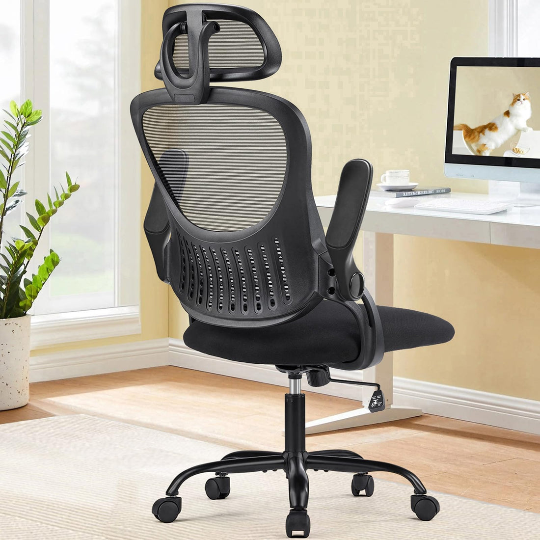 Sweetcrispy Ergonomic Mesh Office Chair, Black