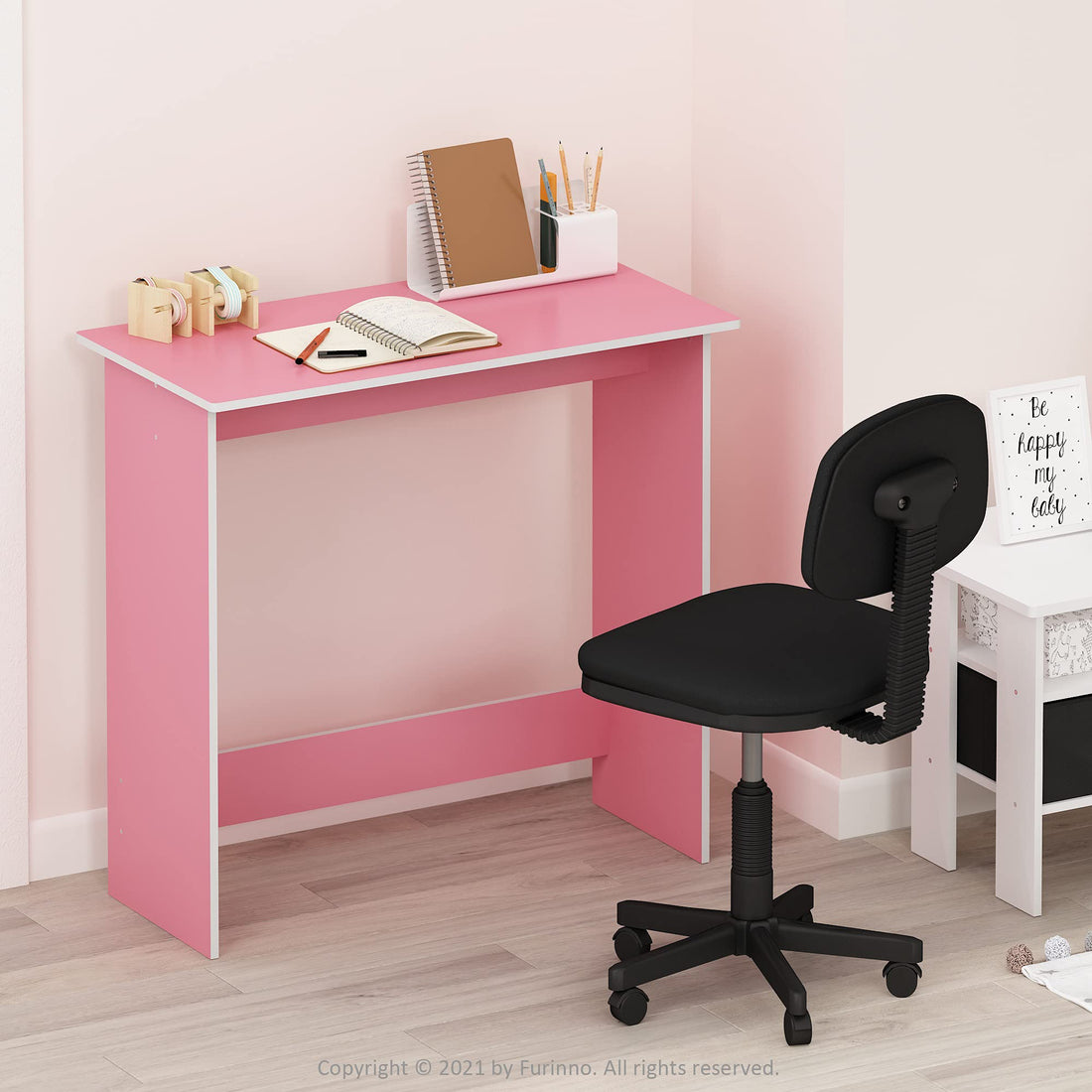 FURINNO Simplistic Study Table, Light Blue