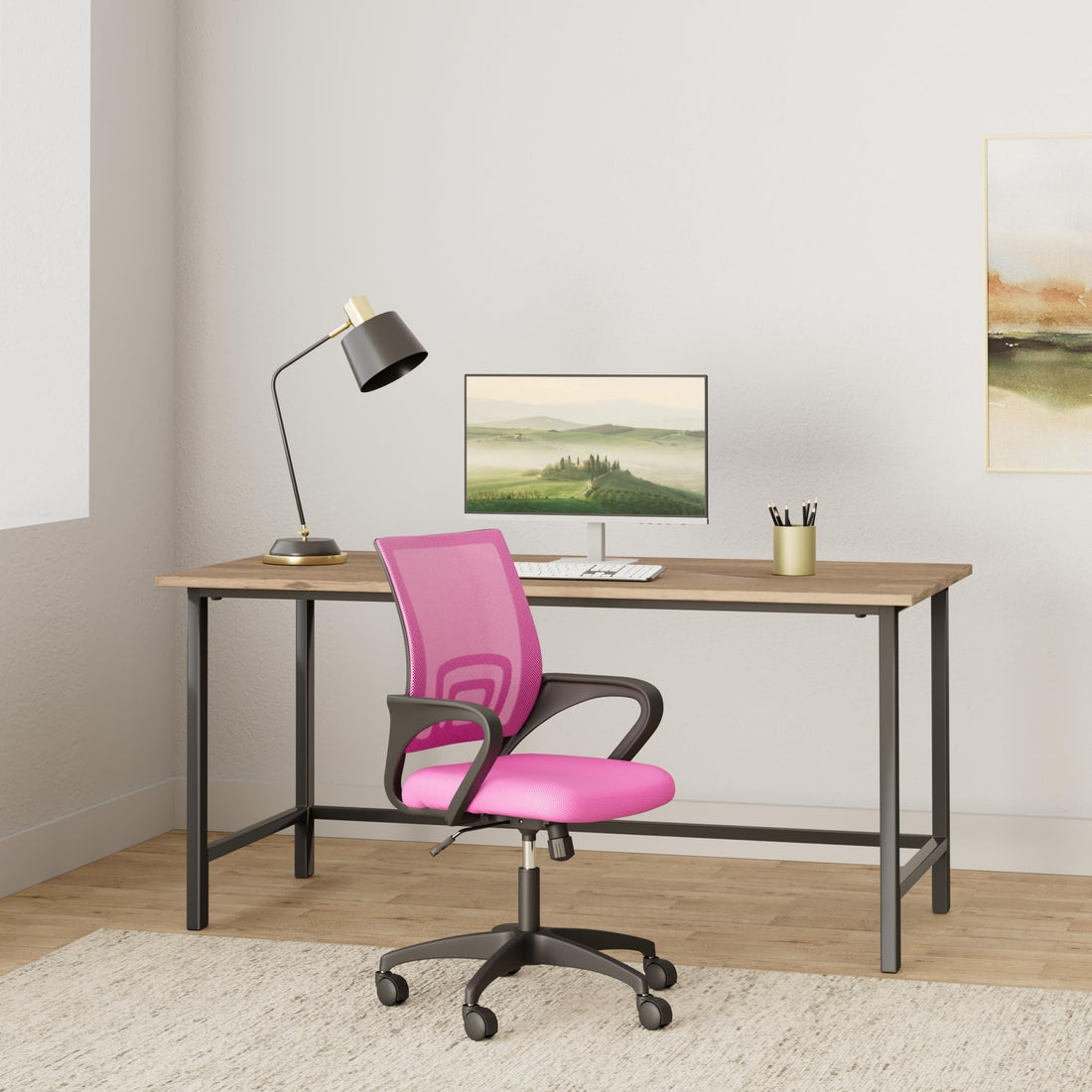 BestOffice Ergonomic Mid-Back Desk Chair – Black