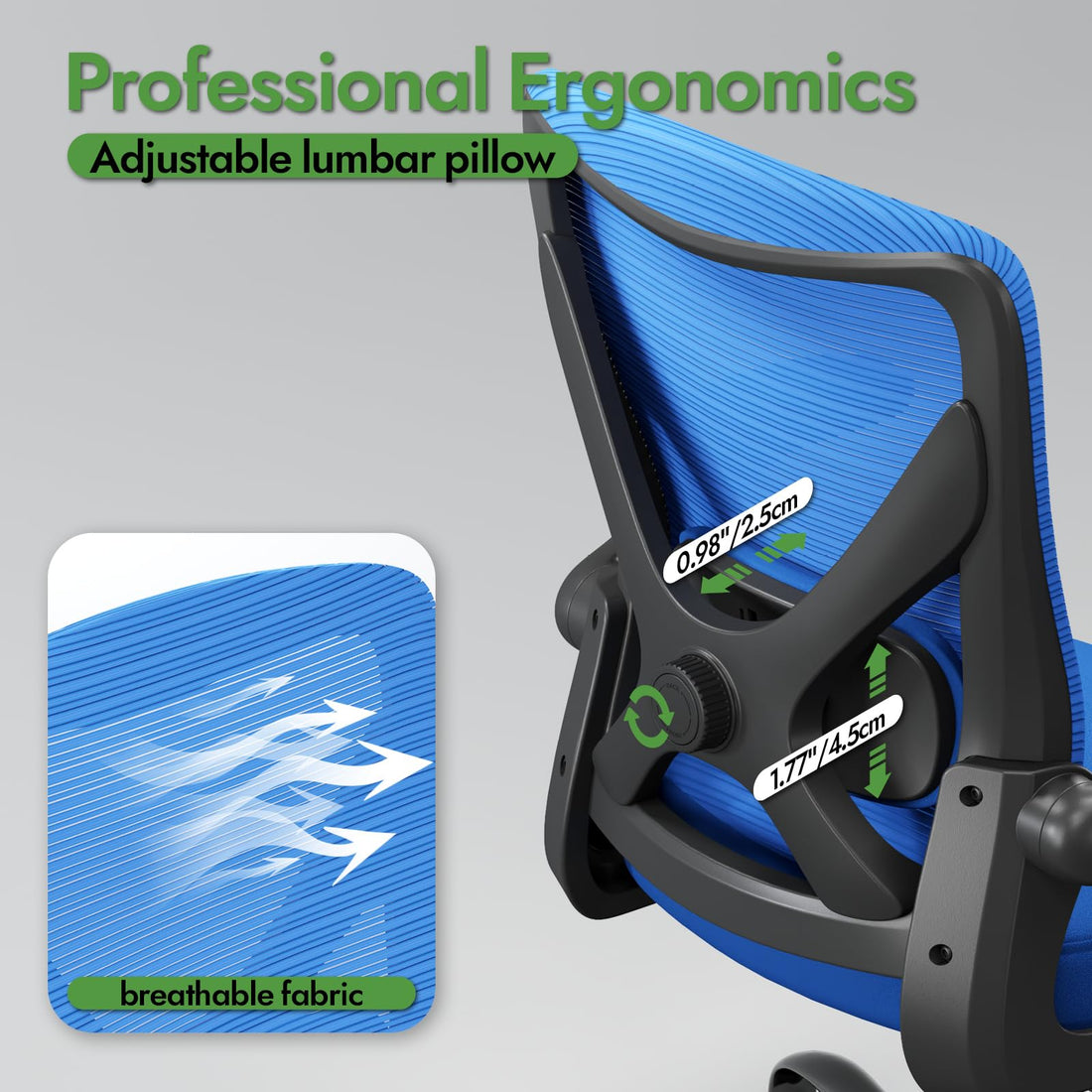 Ergonomic Office Chair, Grey Gold