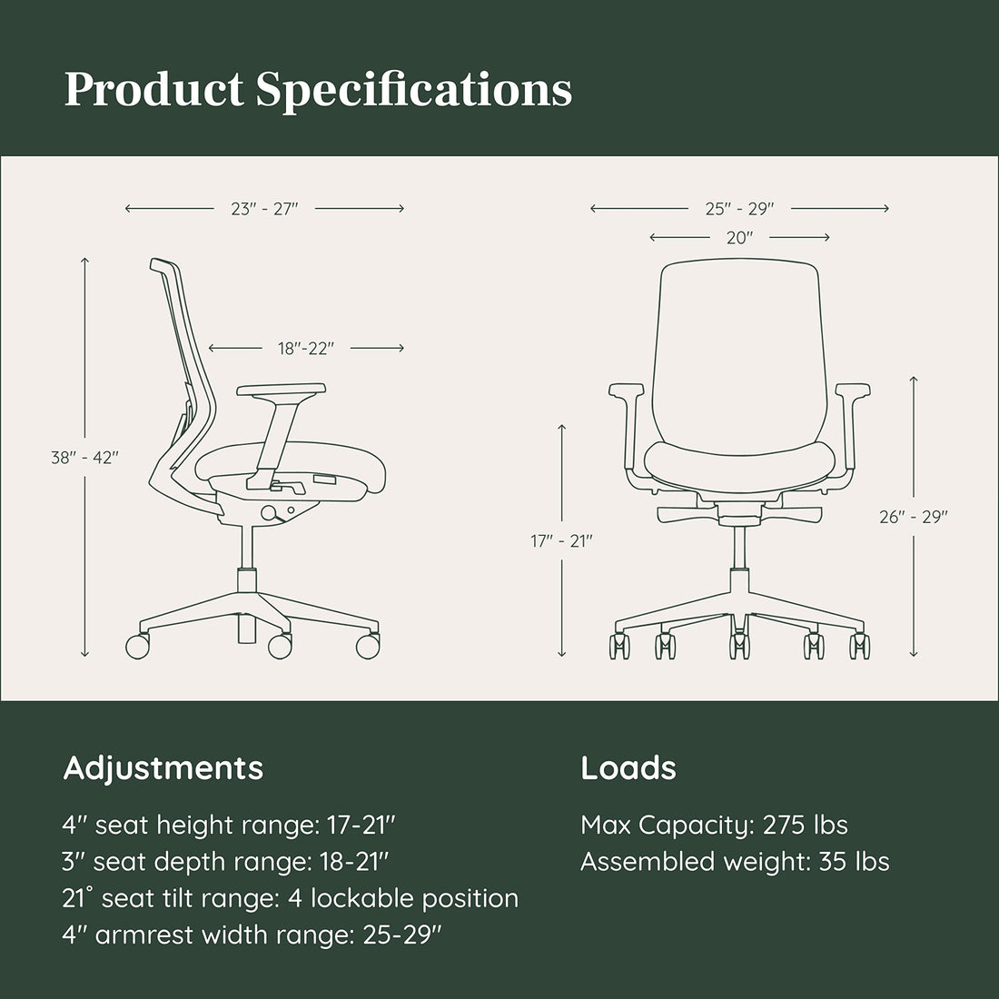 Branch Ergonomic Office Chair, All Black
