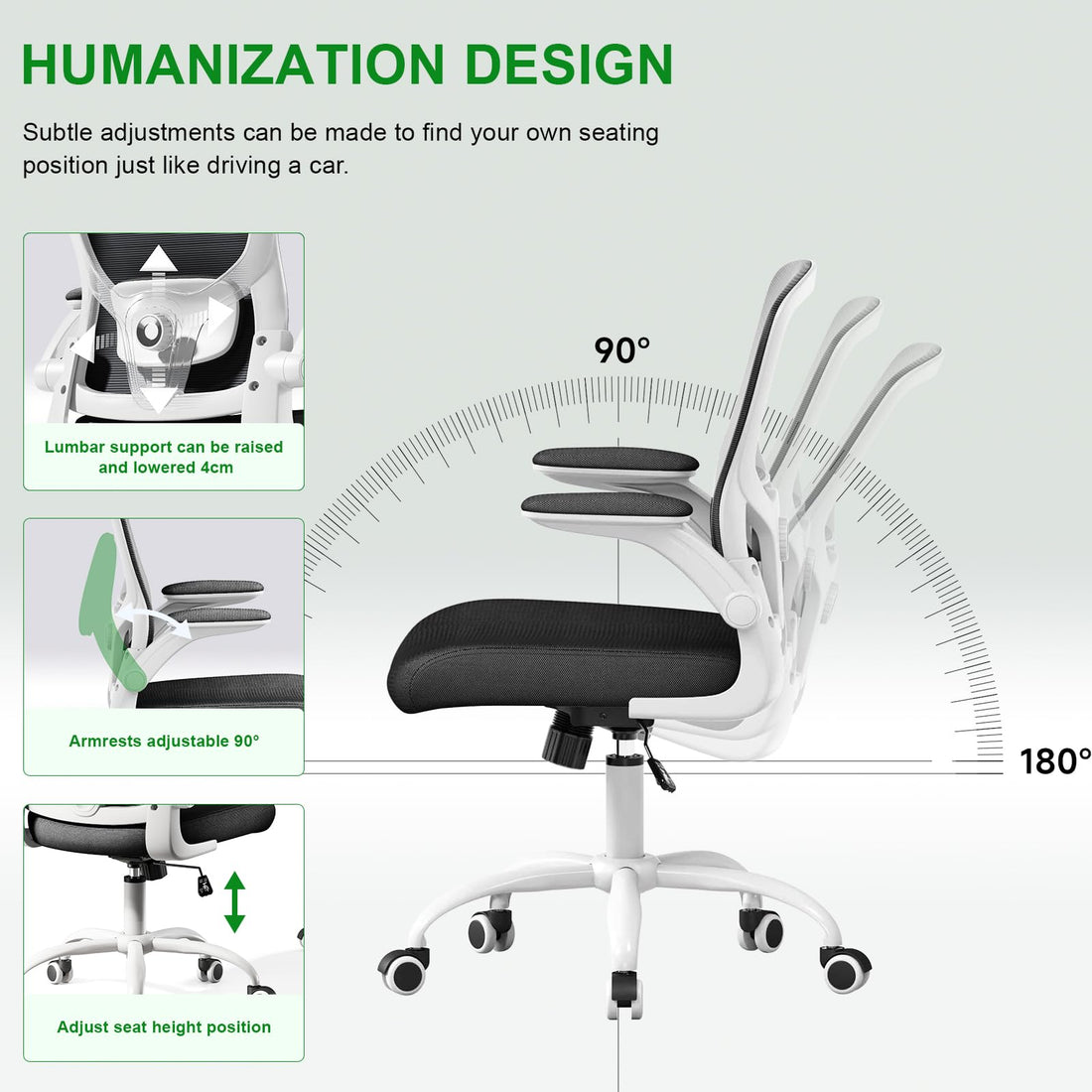 Ergonomic Mesh Office Chair, Grey