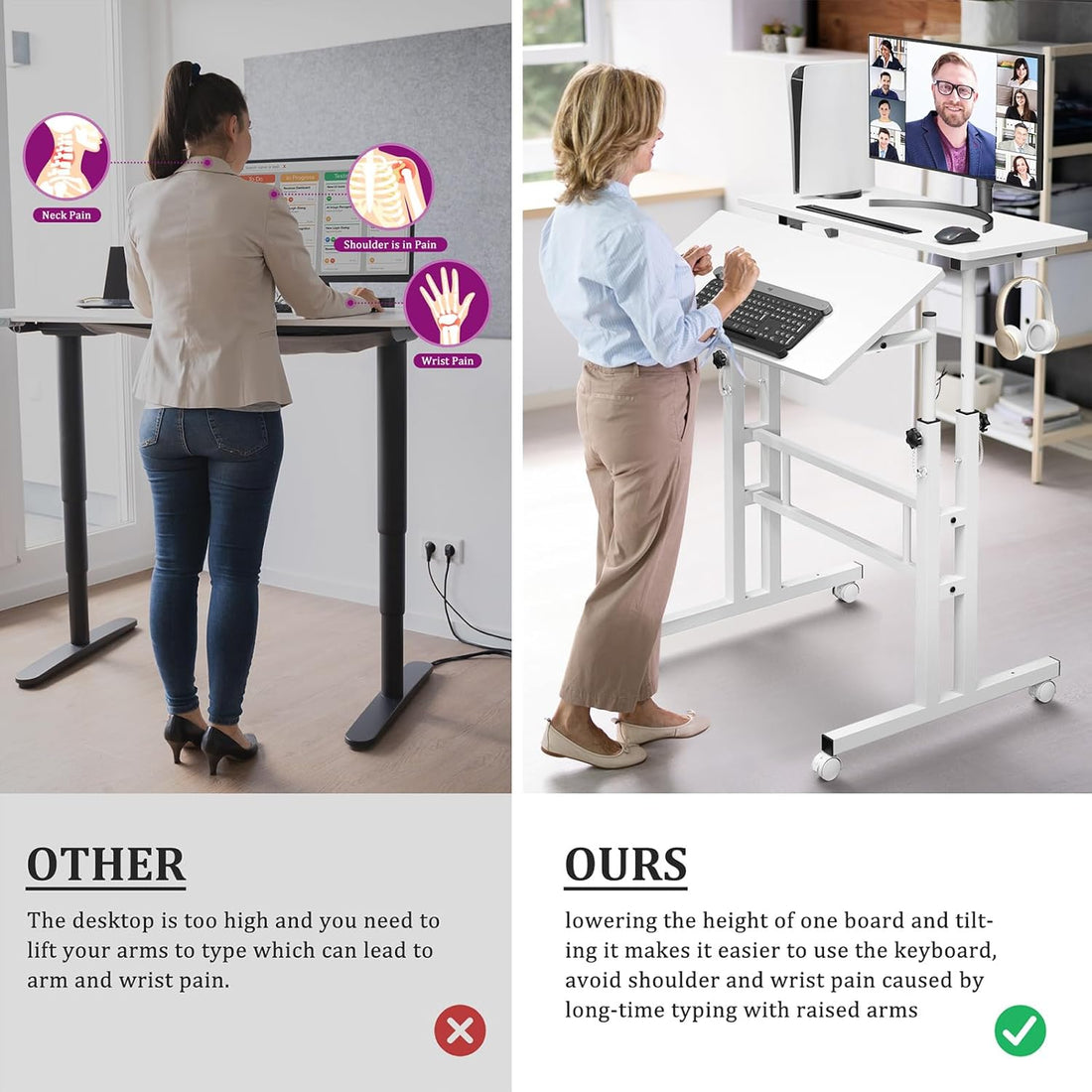 Small Mobile Standing Desk