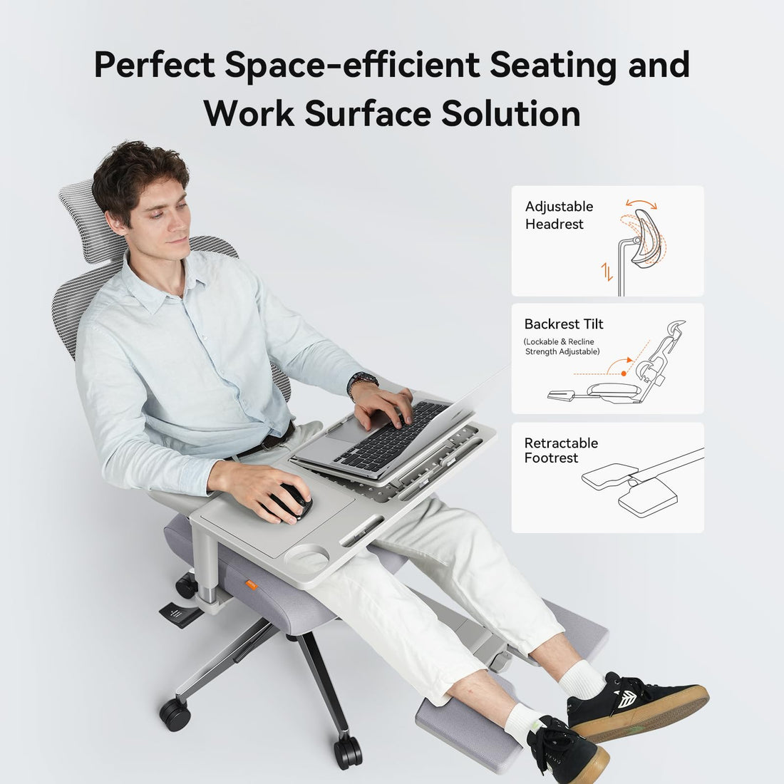 Newtral Ergonomic Office Chair, Gray