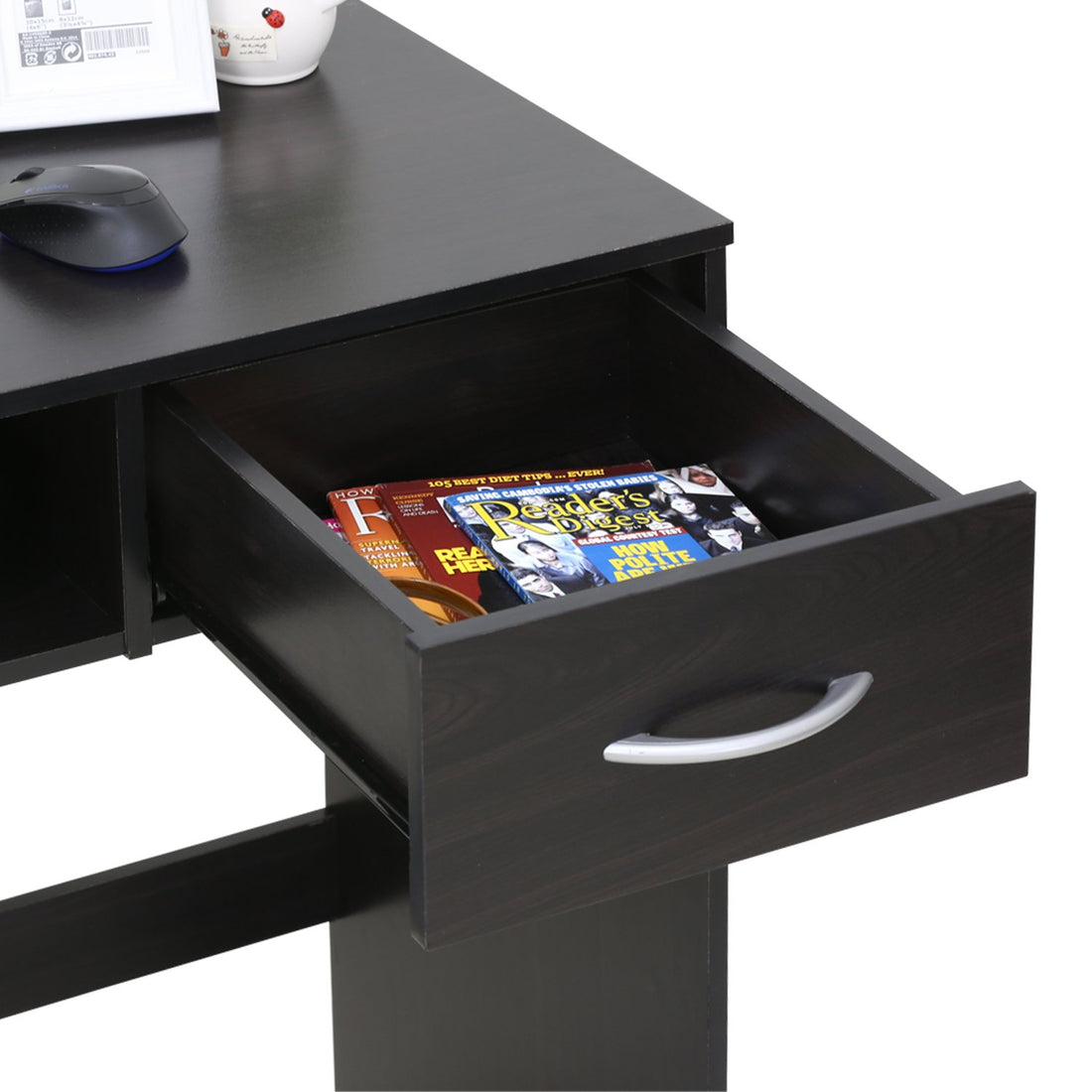 Furinno Econ Computer Desk – Light Cherry/Black