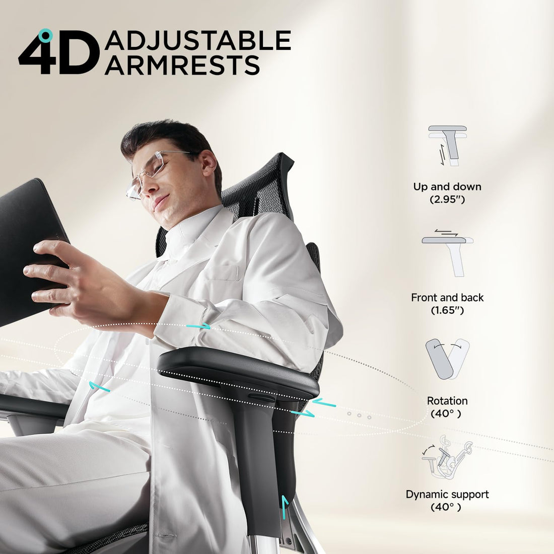 Hbada E3 Air Ergonomic Office Chair, Grey