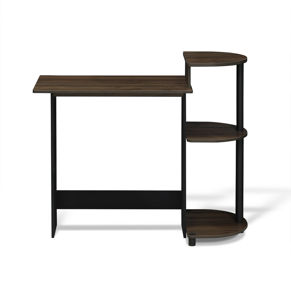 Furinno Compact Computer Desk, Walnut/Black