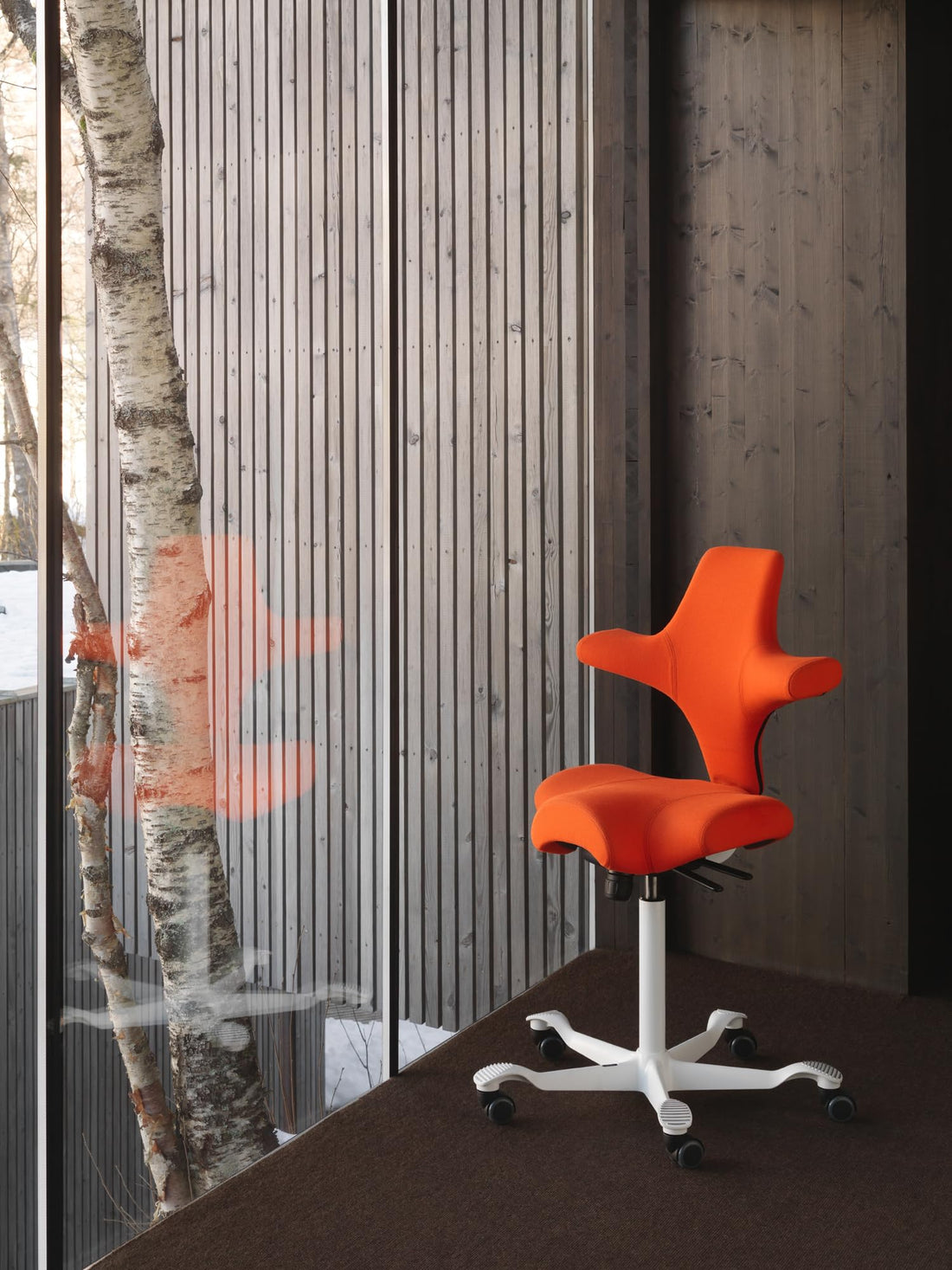 HAG Capisco Adjustable Desk Chair, Chestnut Brown