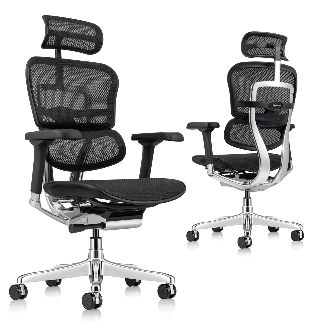 Ergohuman Eurotech Mesh Chair, Black