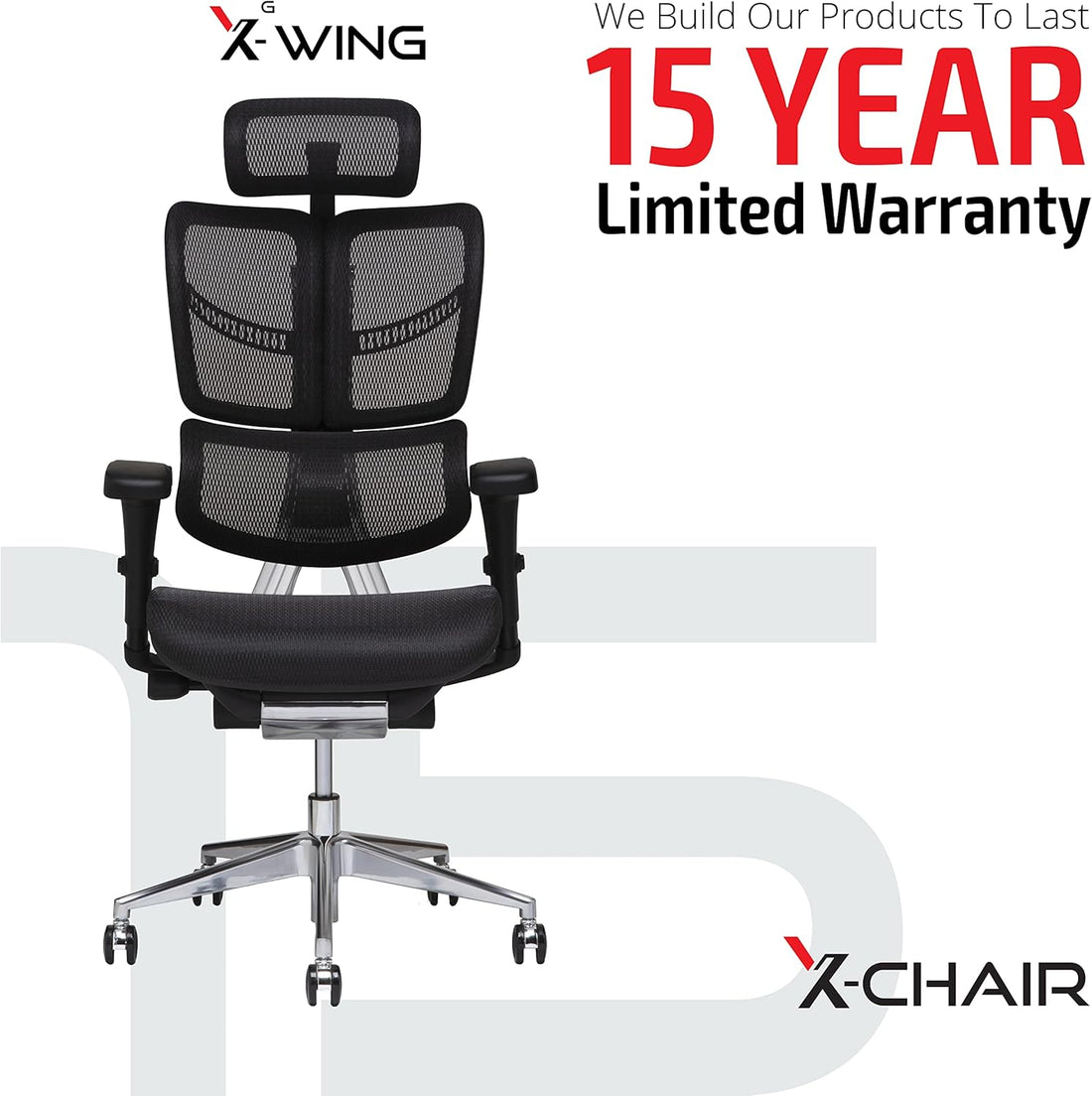 X-Chair XG-Wing Ergonomic Office Chair, Black