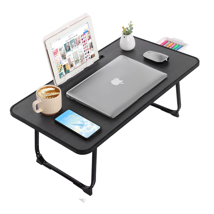 Extra Large 28"x16" Foldable Laptop Bed & Floor Table – Brown