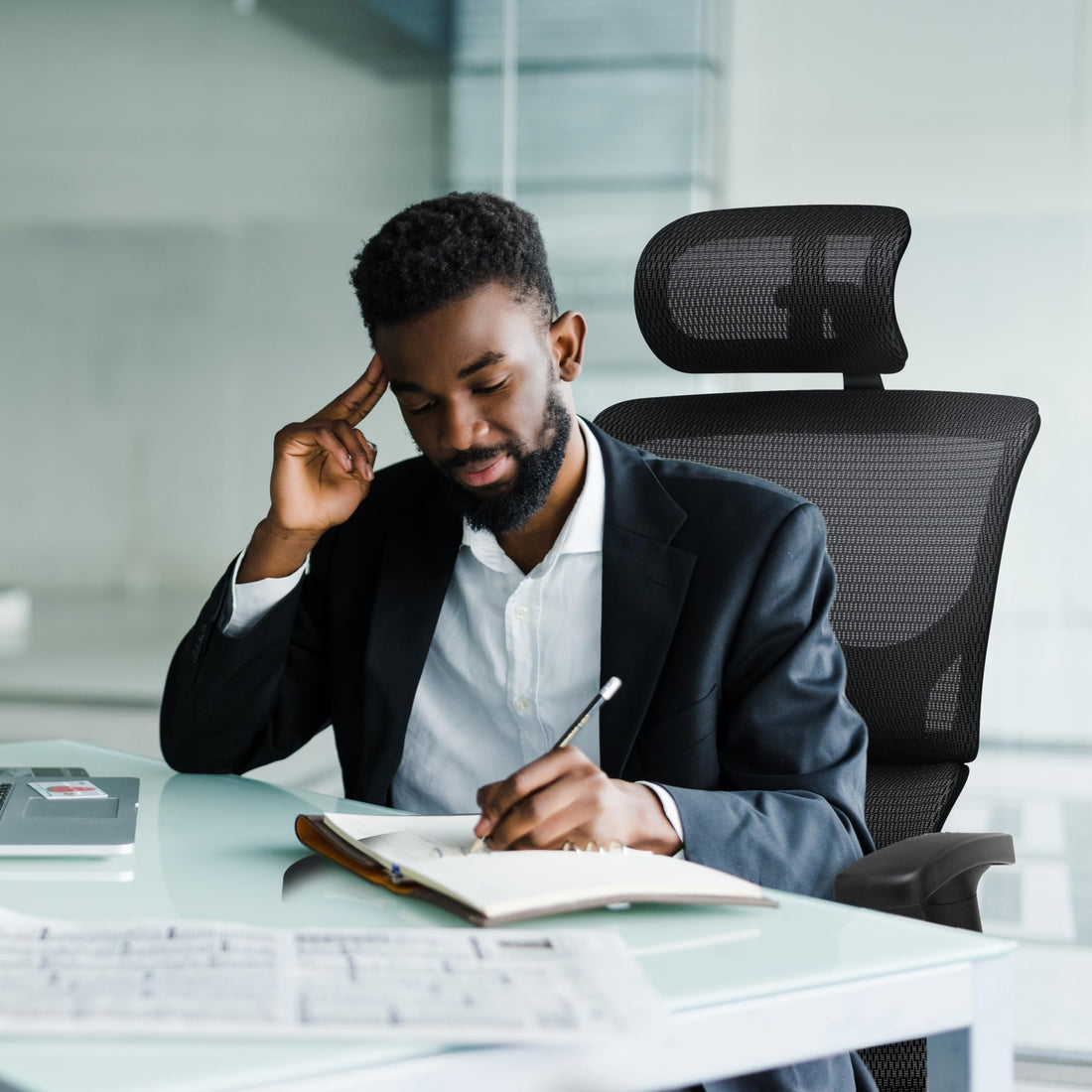 X-Chair X2 Ergonomic Task Chair, Black Mesh