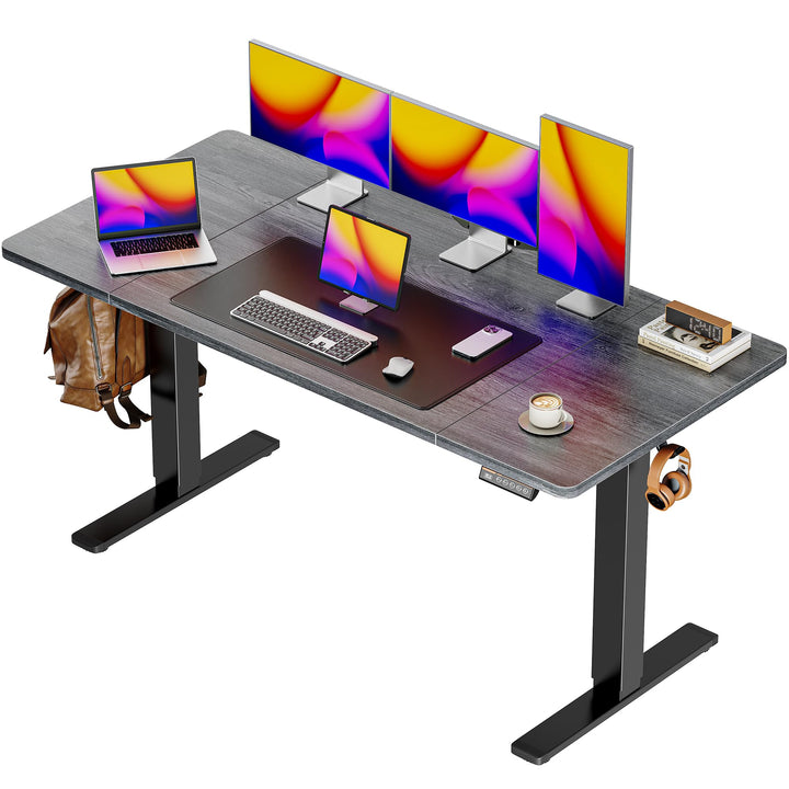 Huuger 55"x28" Large Electric Standing Desk, Black