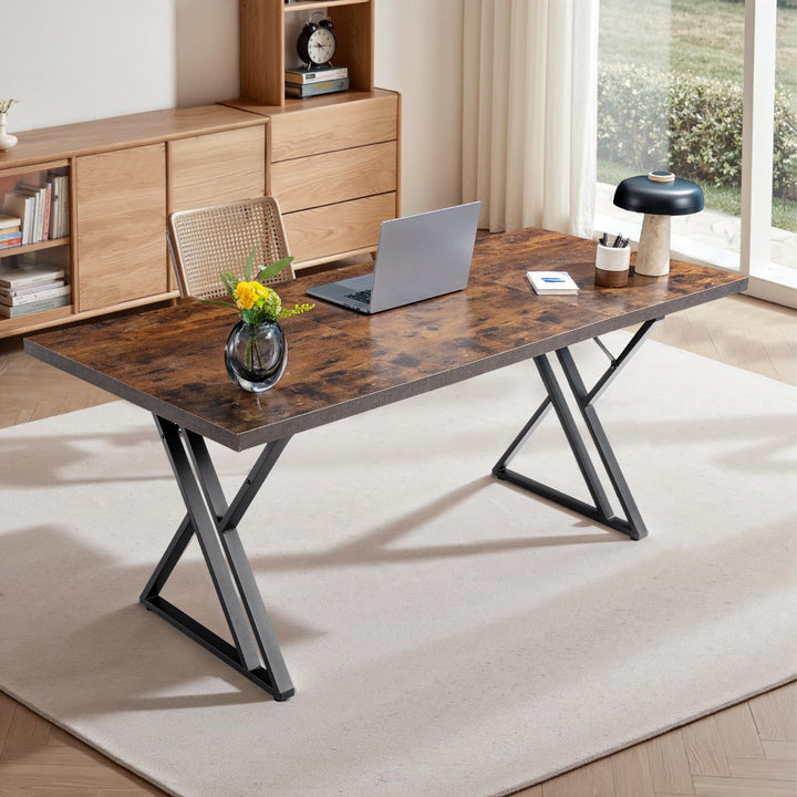 70.9" Executive Office Desk, Ash Black