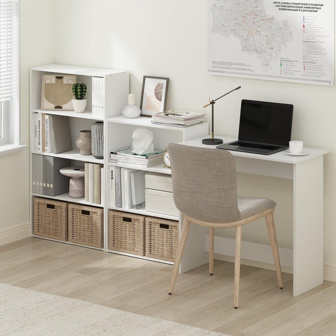 FURINNO Simplistic Study Table, Light Blue