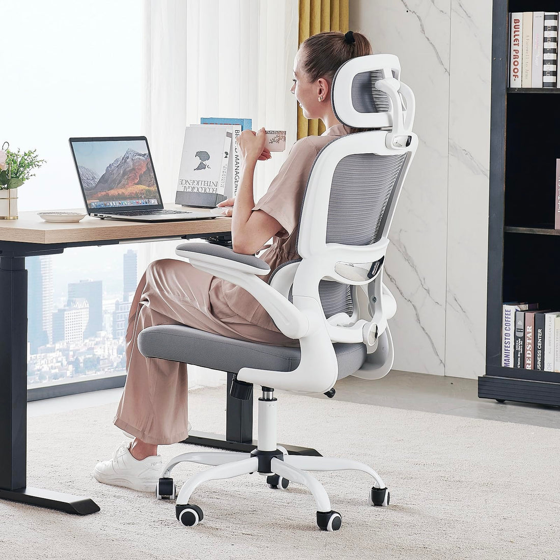 TRALT Ergonomic High Back Office Chair, Black