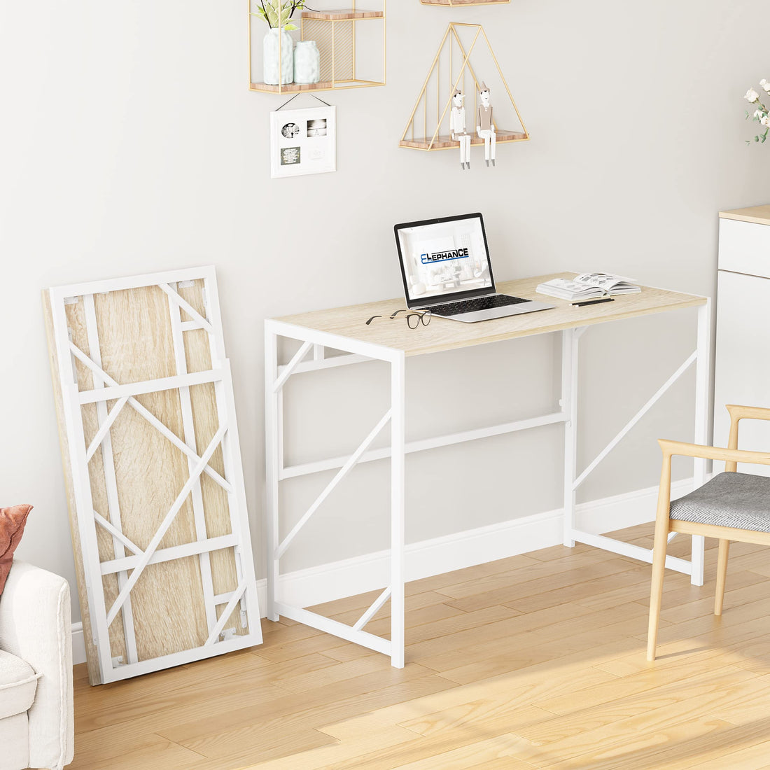Elephance Folding Computer Desk for Home Office