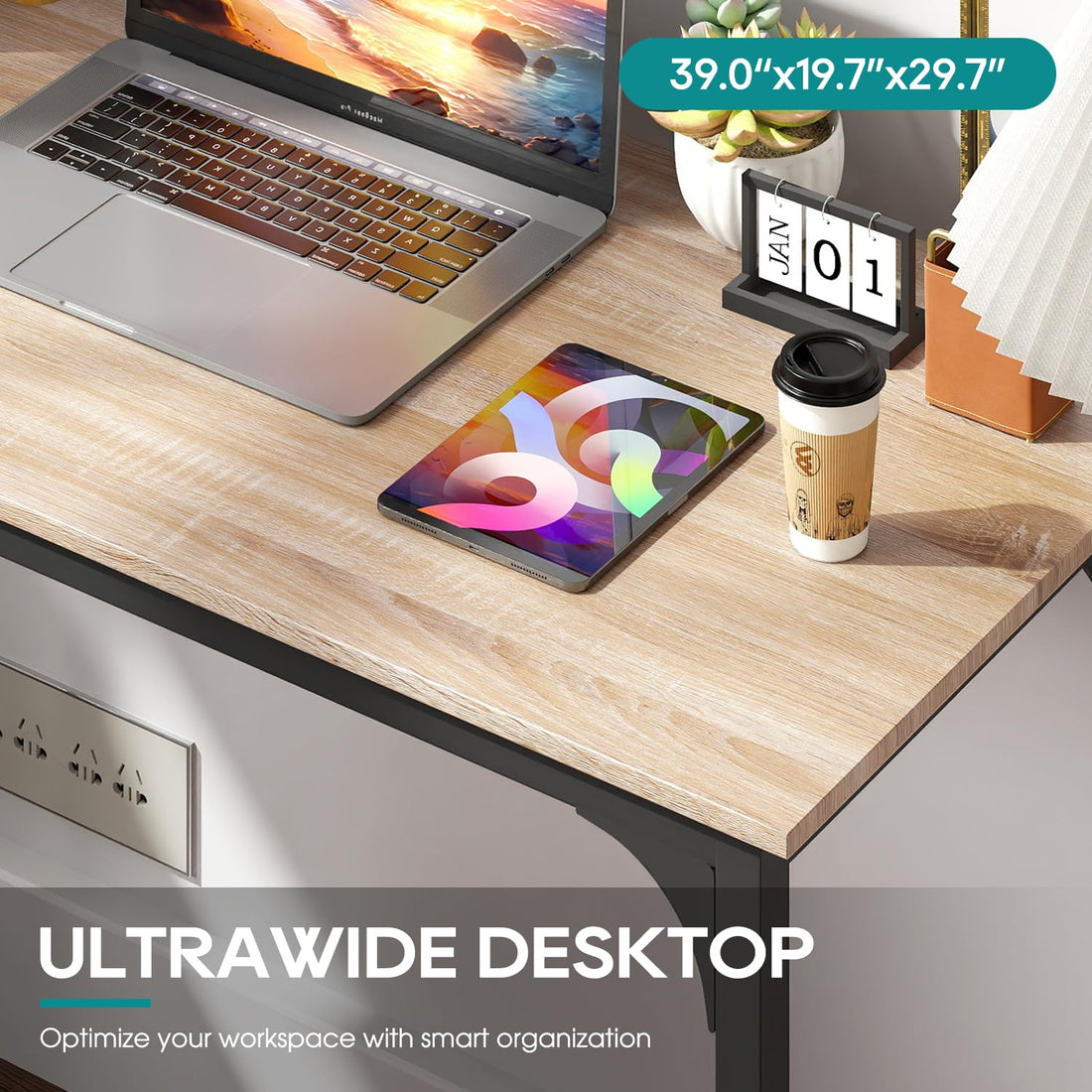 BestOffice 32" Modern Computer Desk, Black