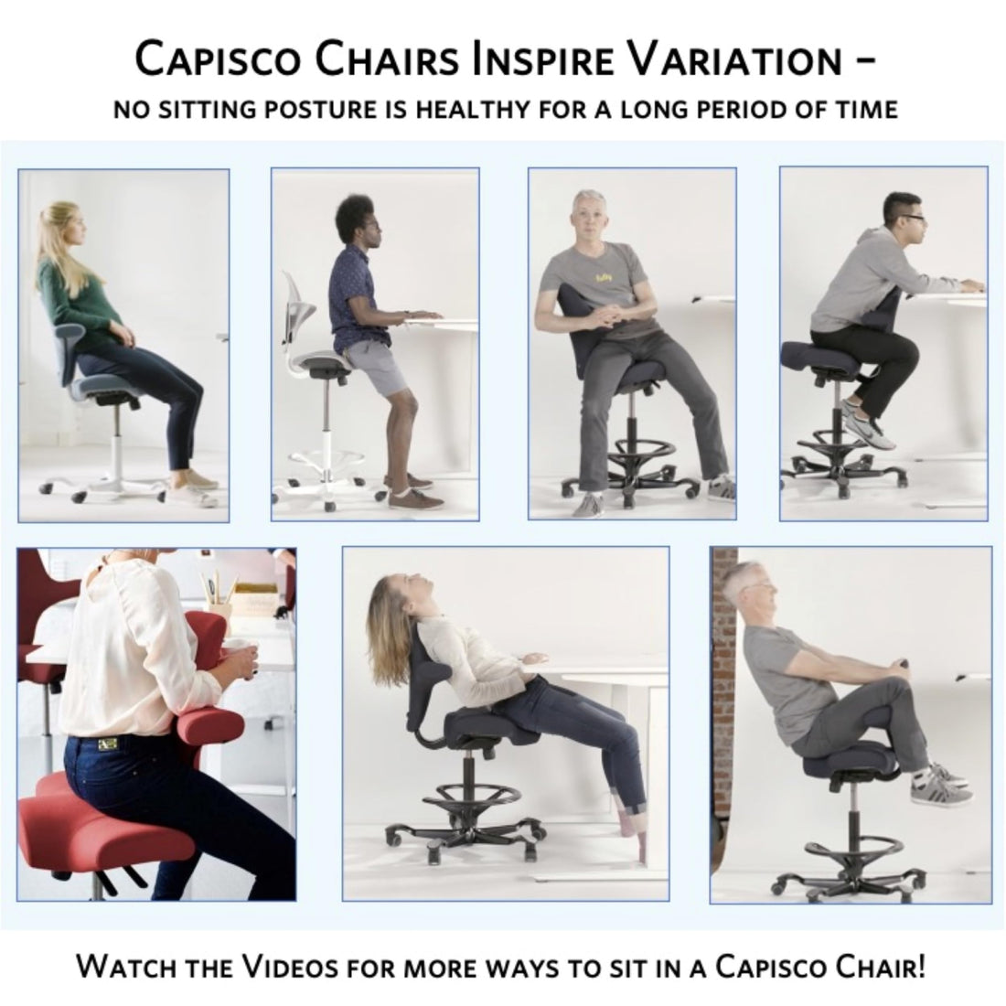 HAG Capisco Adjustable Desk Chair, Tan Brown Leather