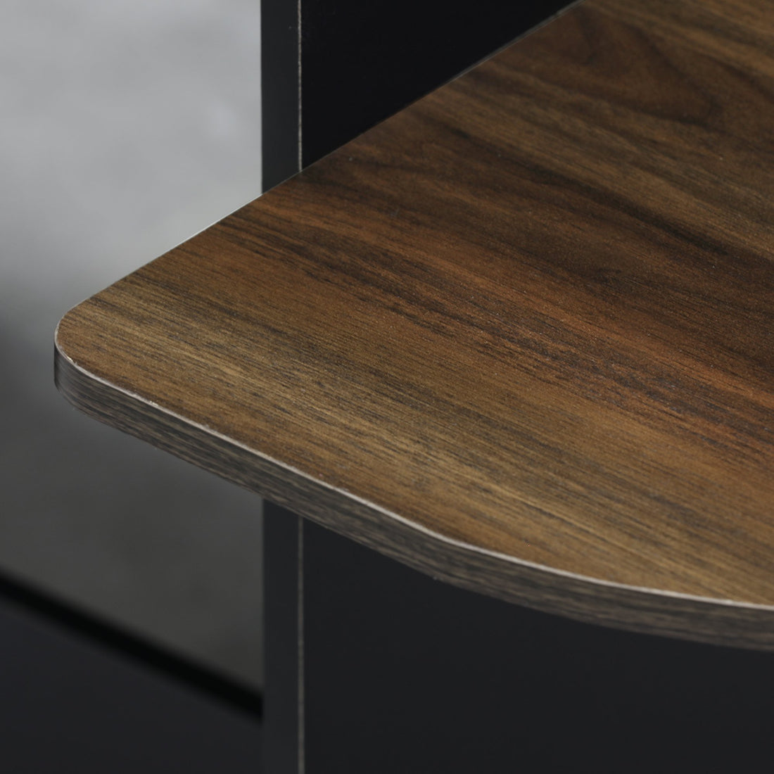 Furinno Compact Computer Desk, Walnut/Black