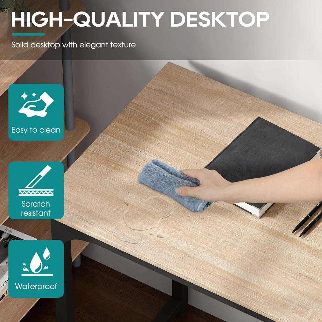 BestOffice 32" Modern Computer Desk, Black