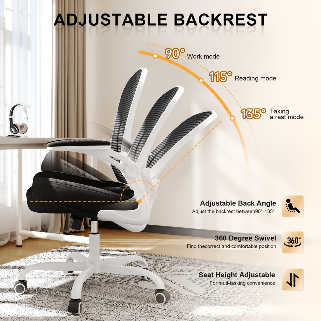 High Back Mesh Office Chair, Ergonomic