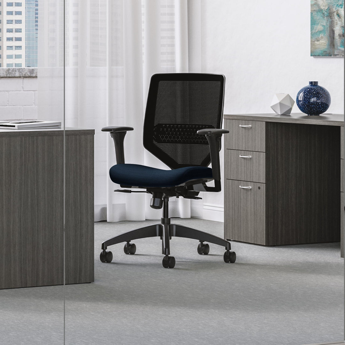 HON Solve Ergonomic Mesh Office Chair, Black
