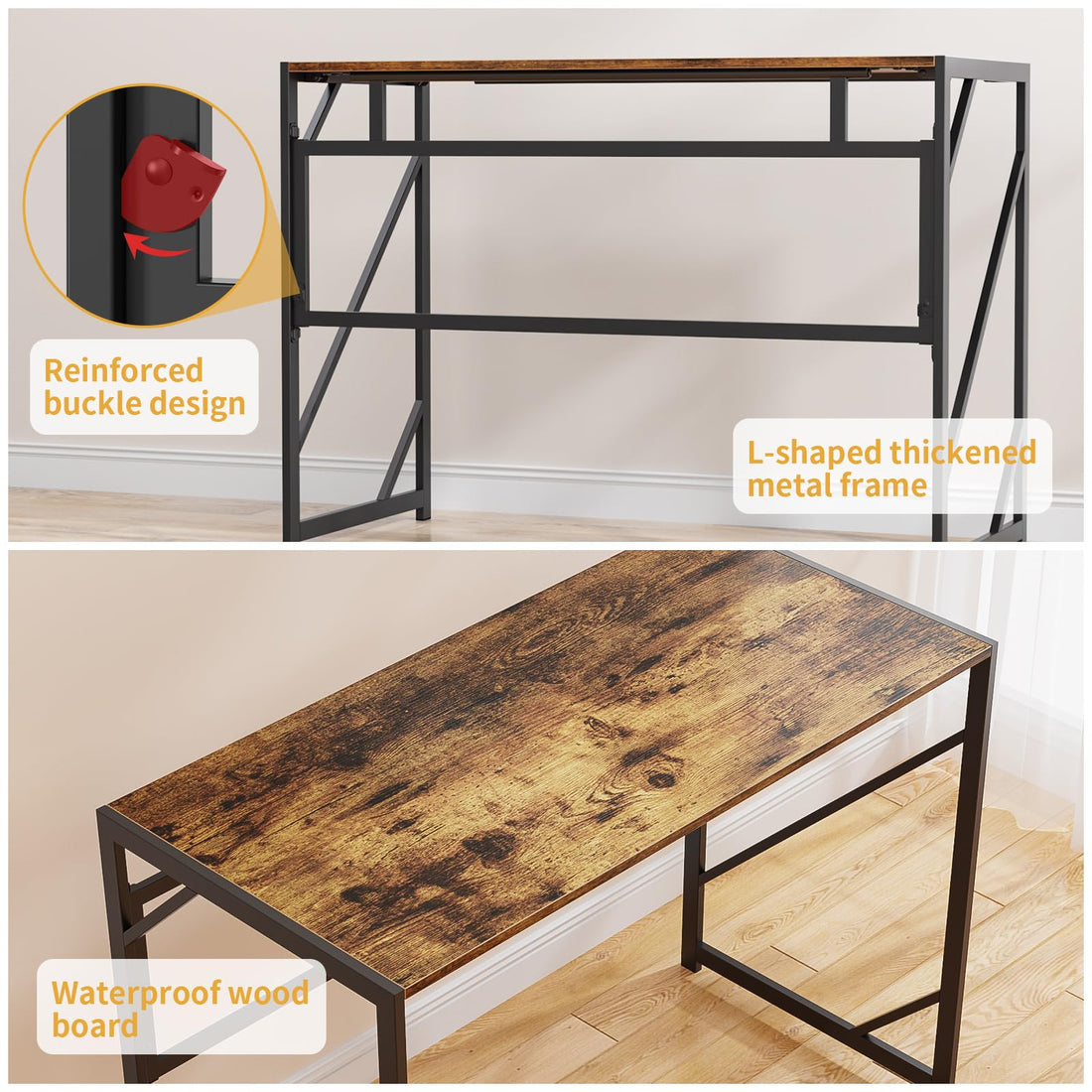 Elephance Folding Computer Desk for Home Office