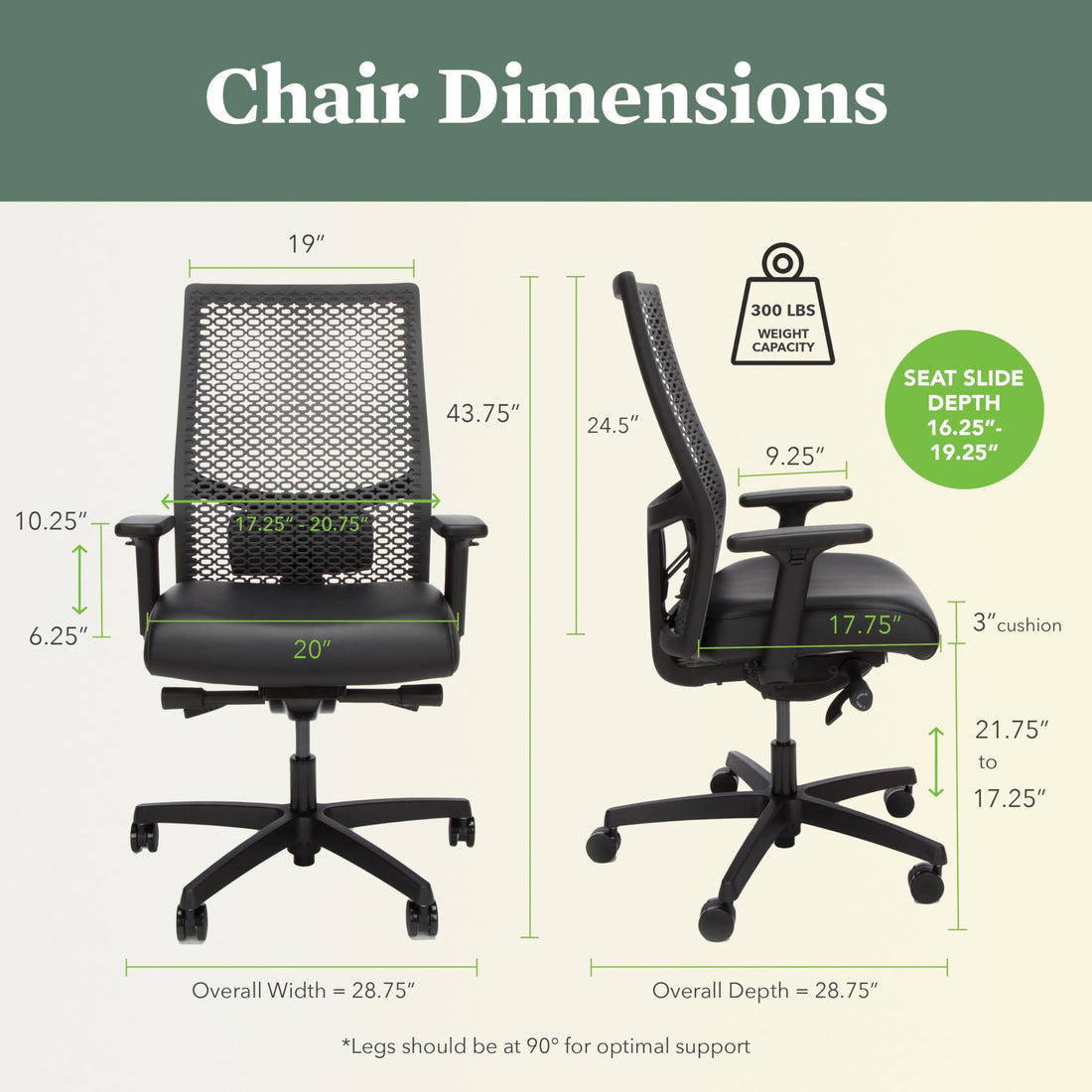 HON Ignition 2.0 Office Chair, Black
