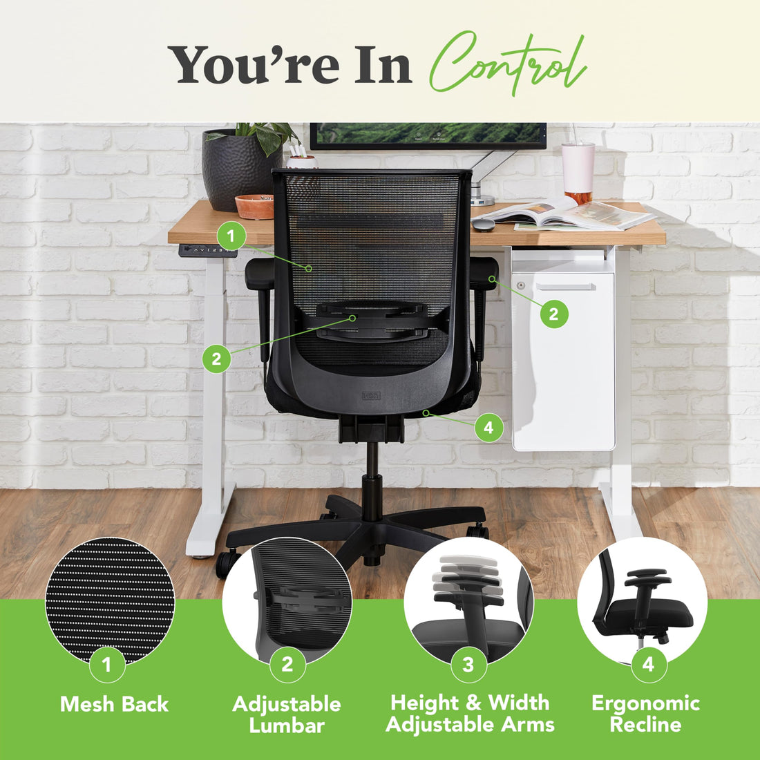 HON Convergence Ergonomic Office Chair, Black