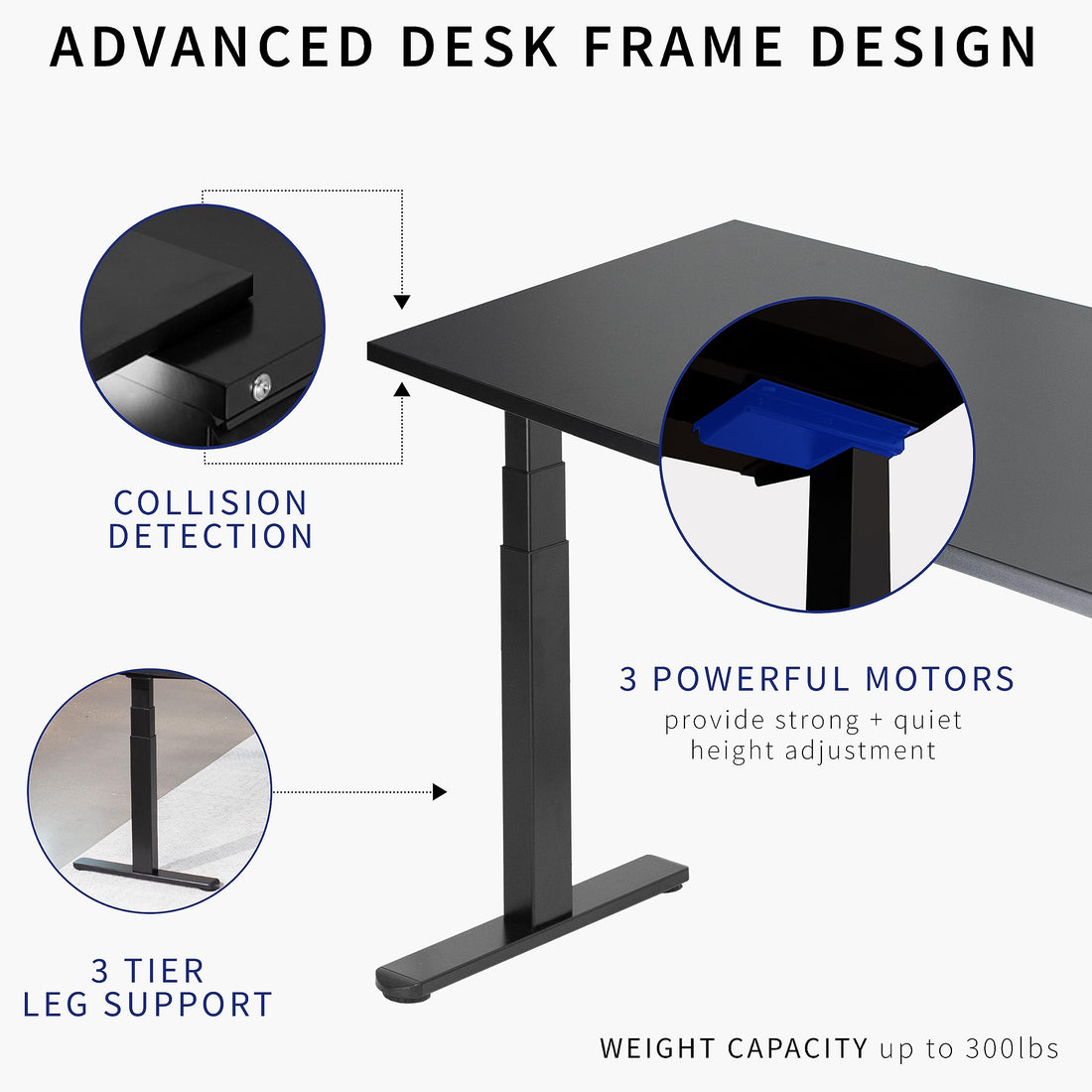 VIVO 83"x60" L-Shaped Electric Height Adjustable Desk