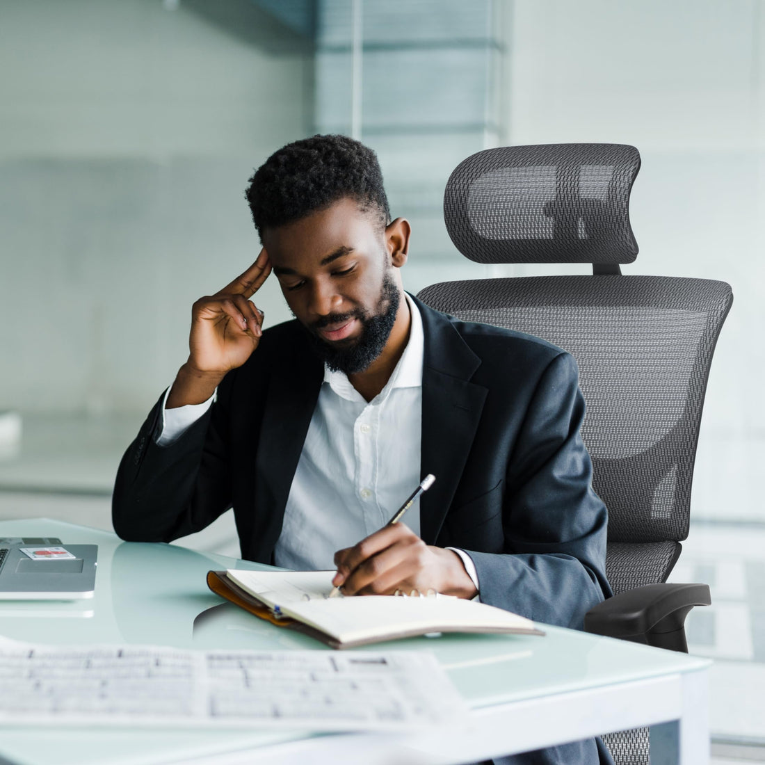 X-Chair X2 Ergonomic Task Chair, Black Mesh