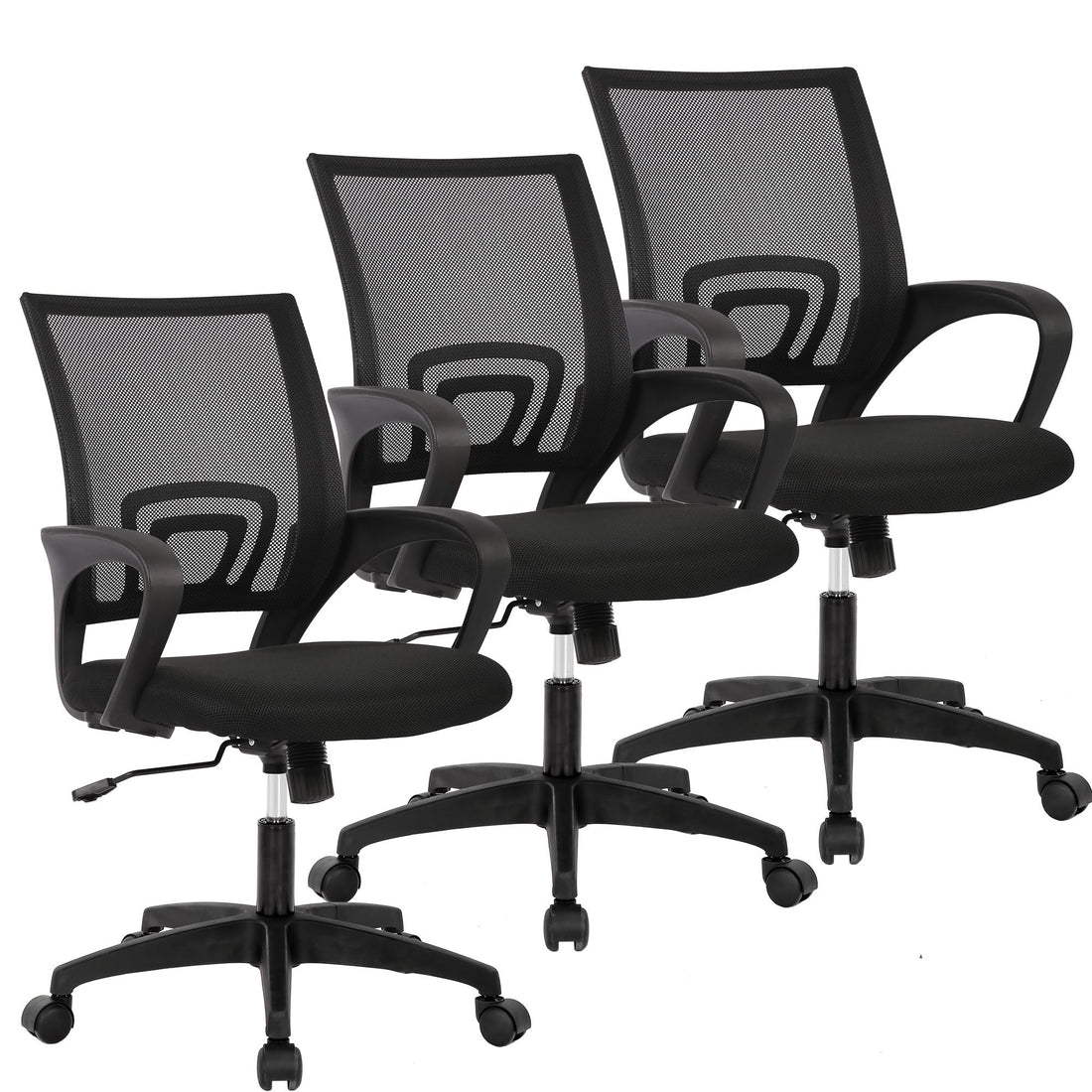 BestOffice Ergonomic Mid-Back Office Chair, Black