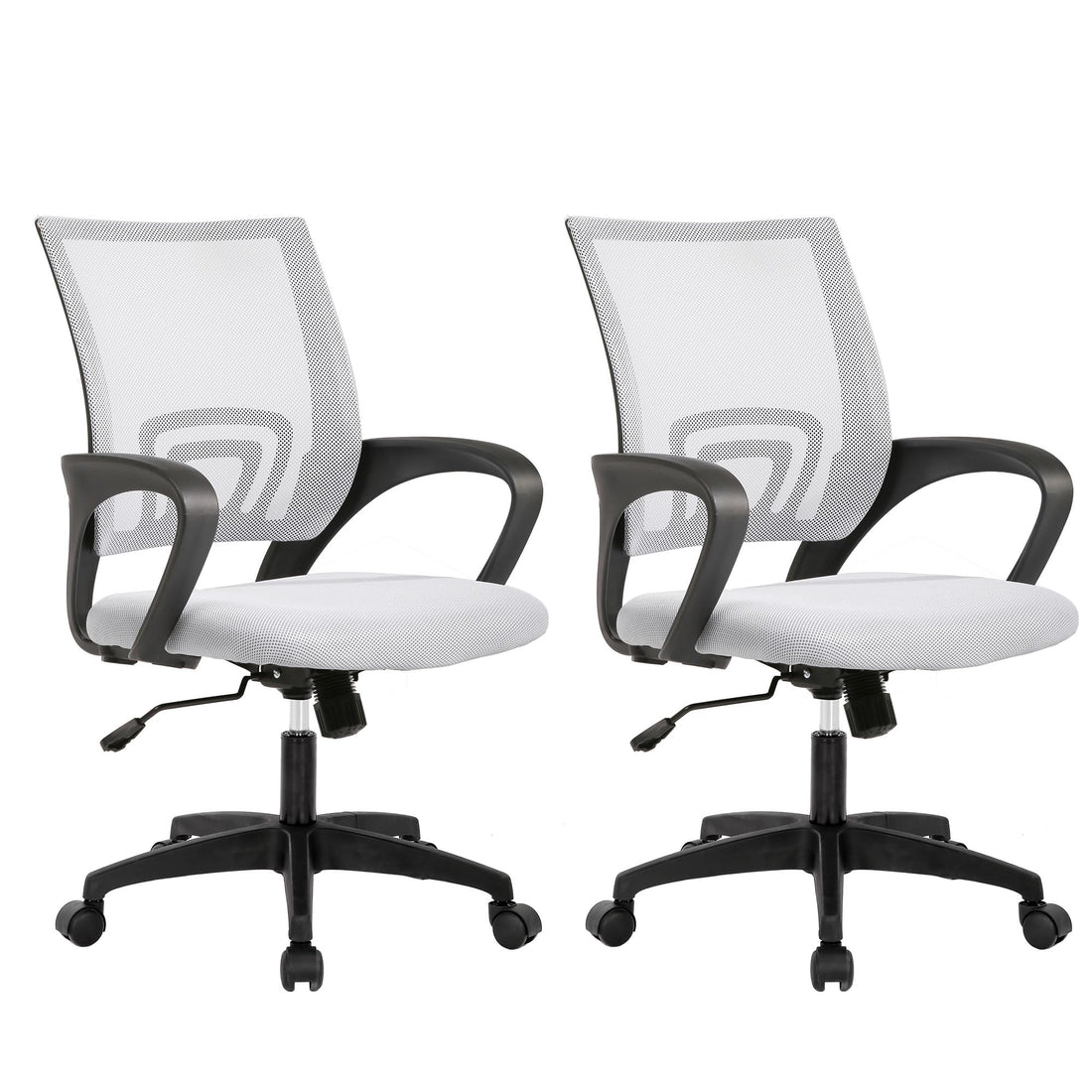 BestOffice Ergonomic Mid-Back Office Chair, Black