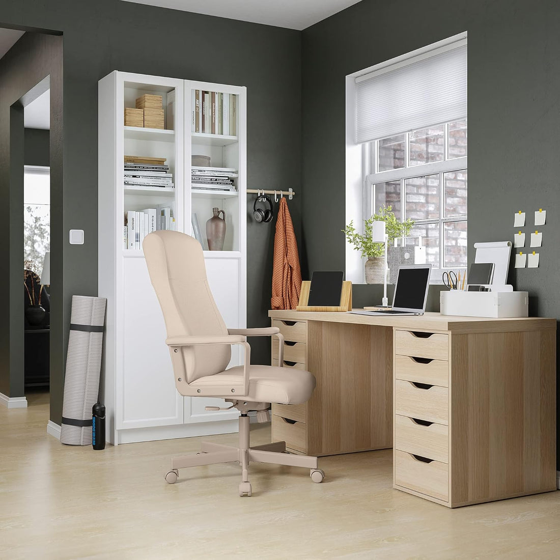ALEX/LAGKAPTEN White Oak Desk with 4 Drawers