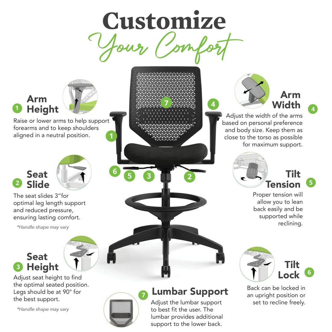 HON Solve Ergonomic Mesh Office Chair, Black