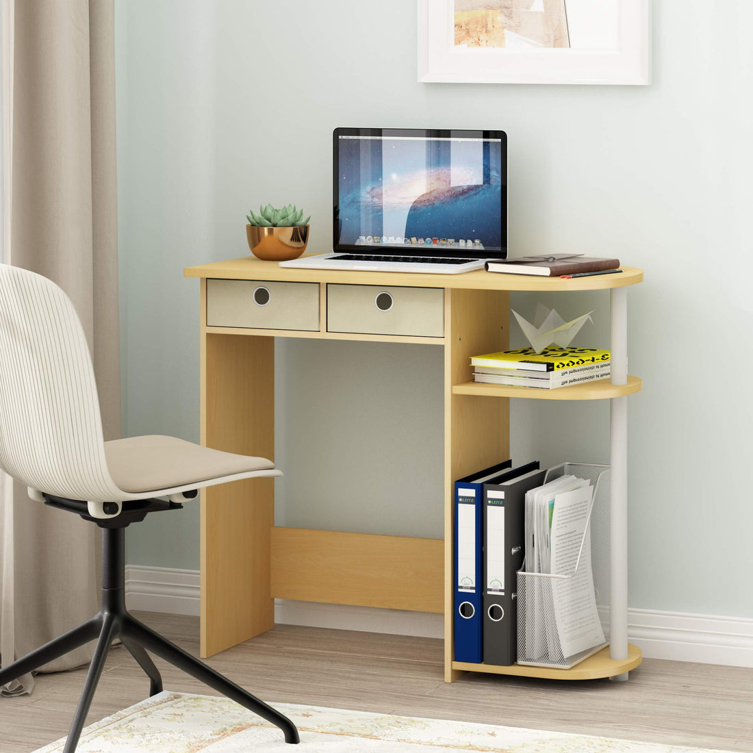 FURINNO Simplistic Study Table, Light Blue